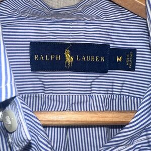 Ralph Lauren Navy & White Micro-Stripe Men's Dress Shirt